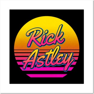 Rick Personalized Name Birthday Retro 80s Styled Gift Posters and Art